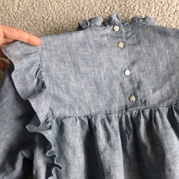 Sezane Juliette linen chambray blouse 34 2 - Picture 14 of 16